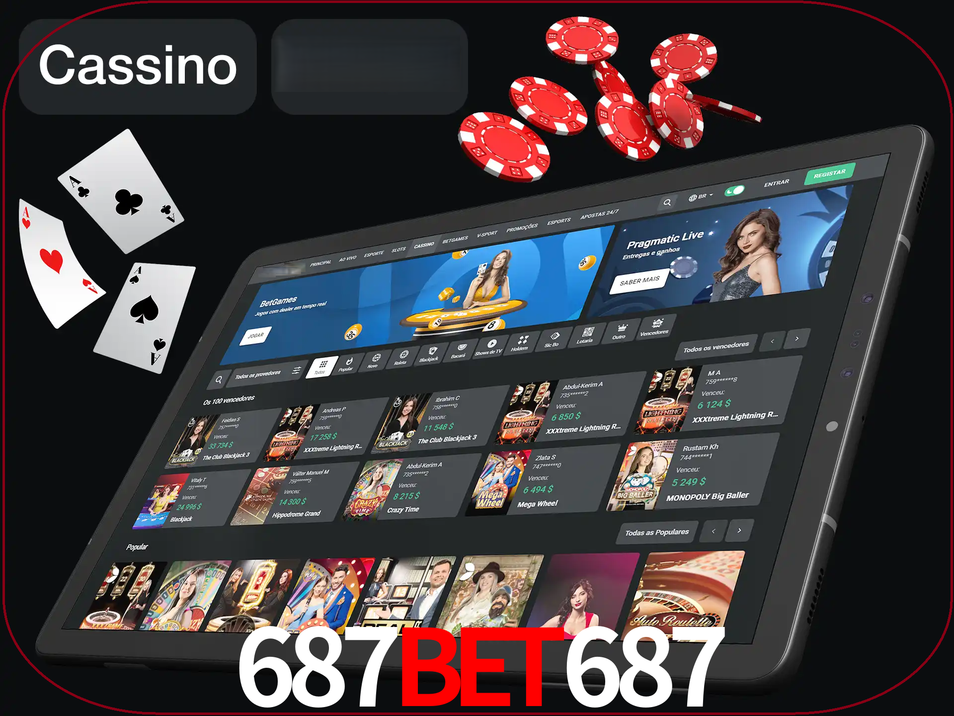 Jogue vários jogos de cassino em nosso cassino.