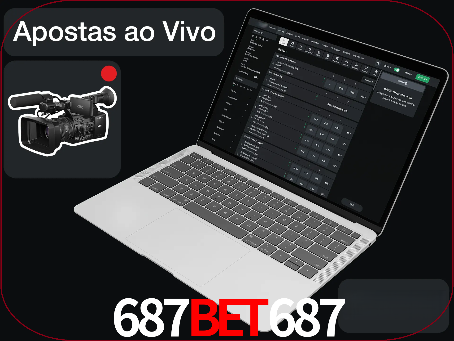 Aposte em formato ao vivo em nosso site.
